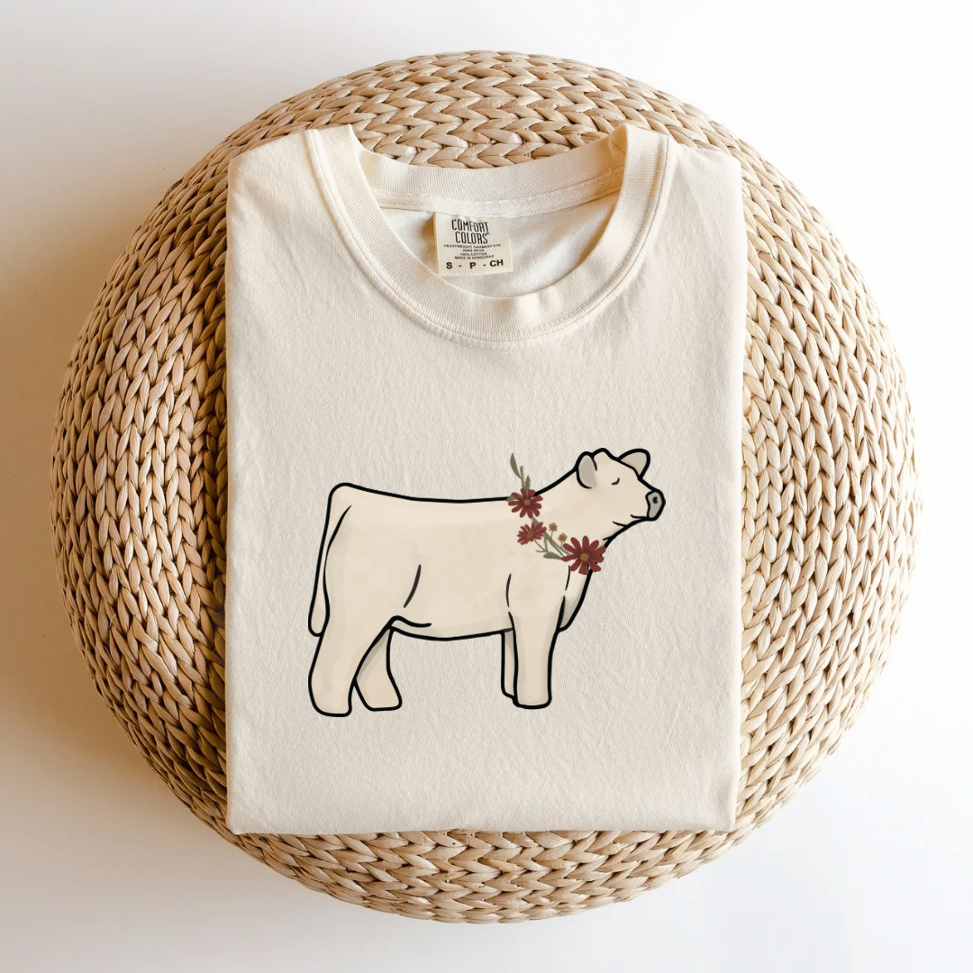 Fall Floral Show Cattle | Adult Tee