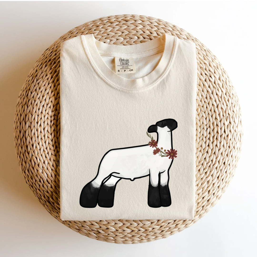 Fall Floral Show Lamb | Adult Tee
