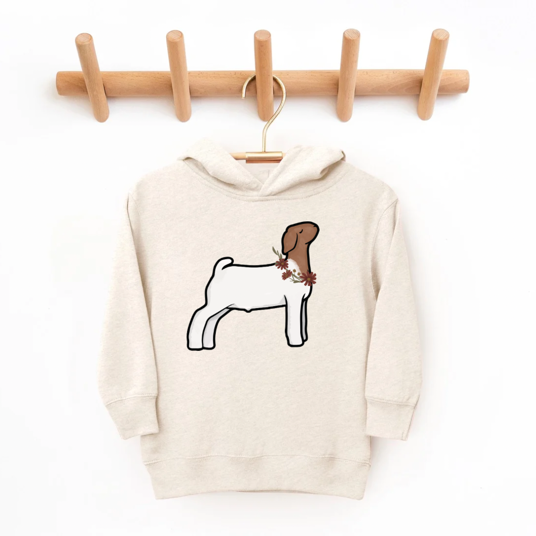 Fall Floral Boer Goat | Toddler Hoodie