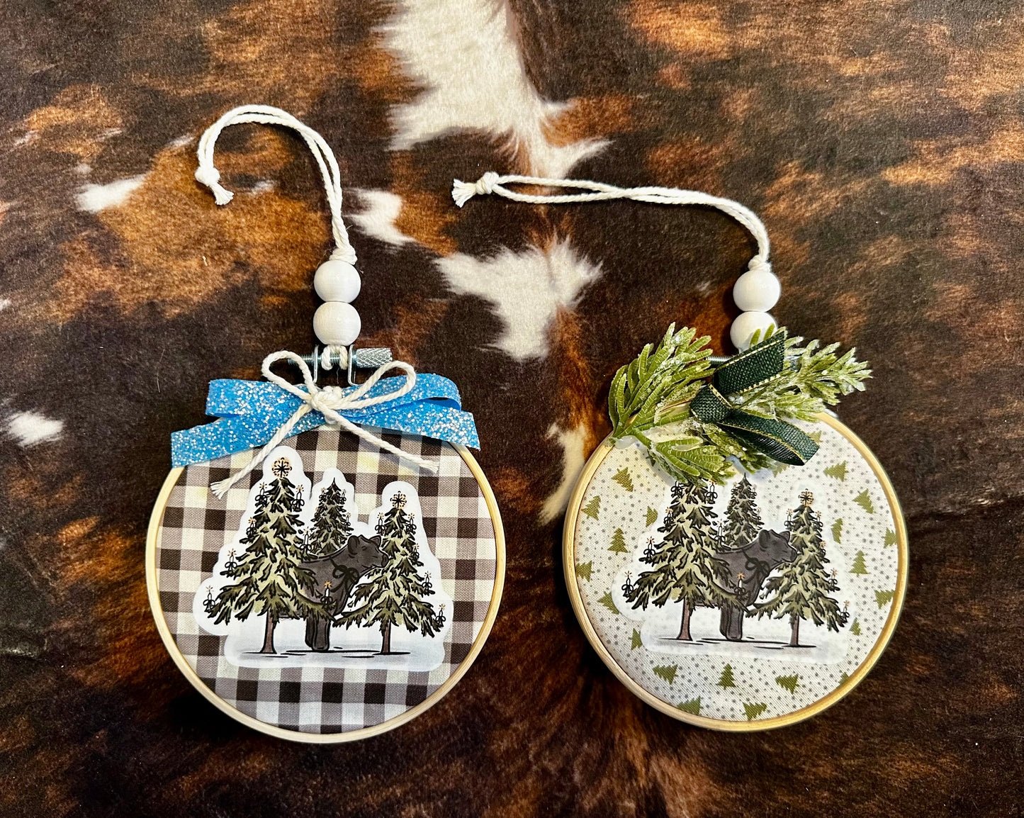 Winter Wonderland Cattle Christmas Ornament