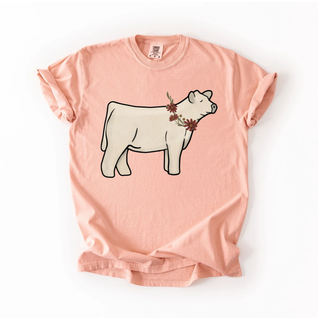Fall Floral Show Cattle | Adult Tee