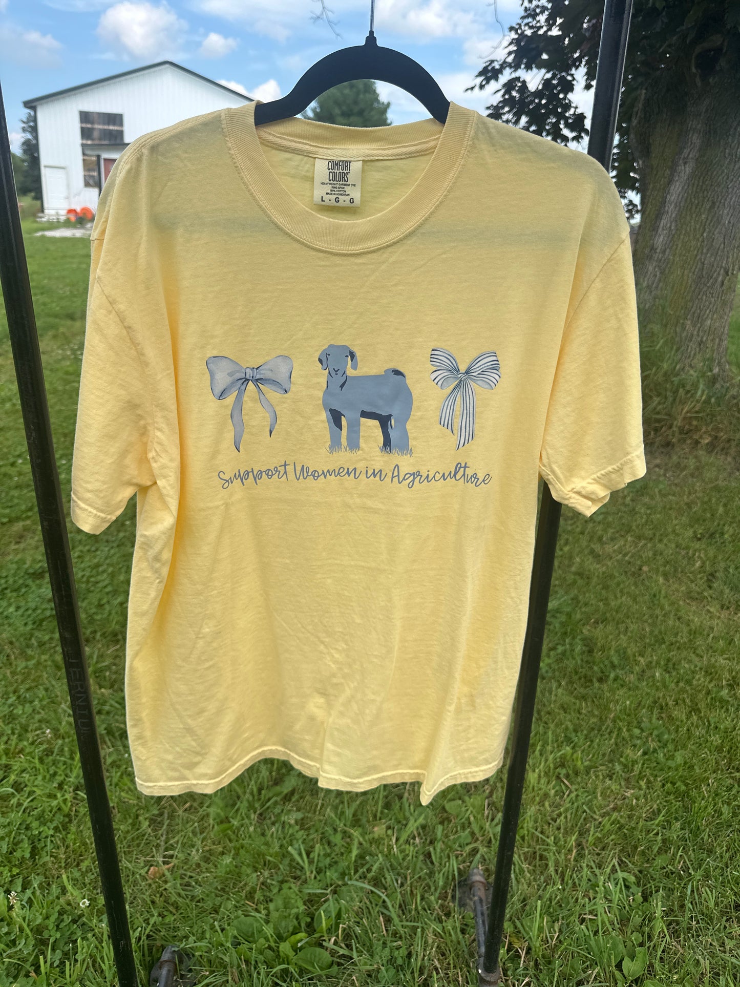Support Women in AG {Goat} | Adult Tee, Summer Yellow