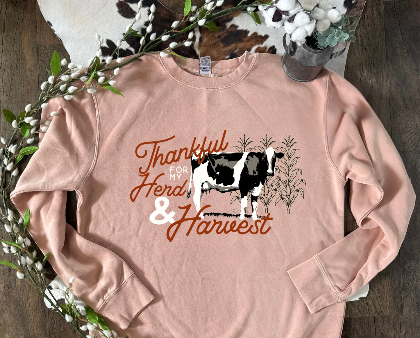 Thankful for my Dairy Herd & Harvest | Adult Crewneck Pullover