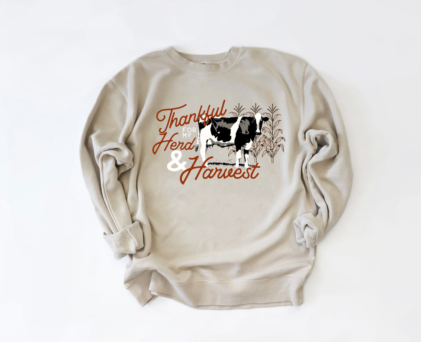 Thankful for my Dairy Herd & Harvest | Adult Crewneck Pullover