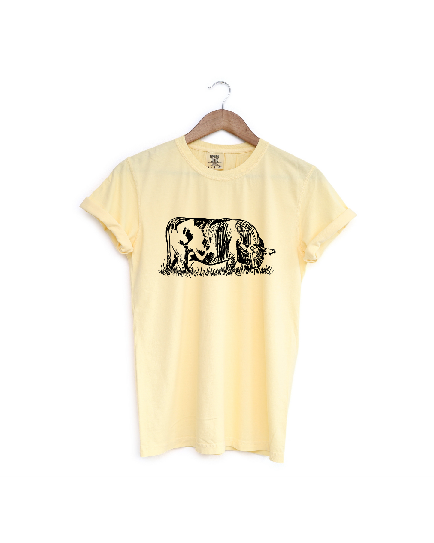 Vintage Cattle Sketch | Adult Tee