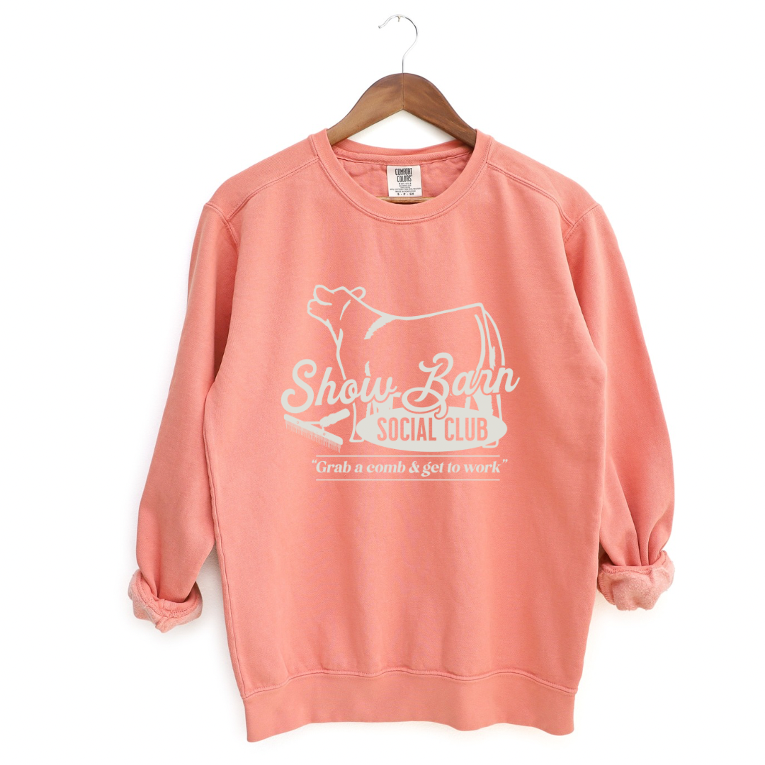 Show Barn Social Club (Cream) | Adult Crewneck Pullover