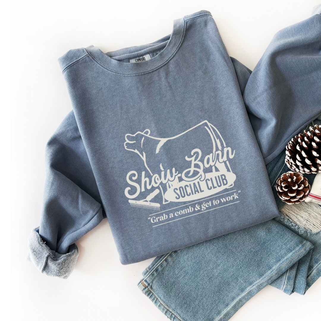 Show Barn Social Club (Cream) | Adult Crewneck Pullover
