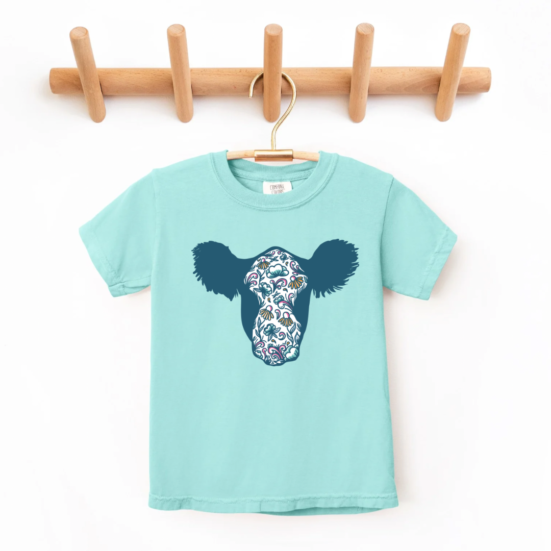 Spring Floral Baldie | Comfort Colors Youth Tee
