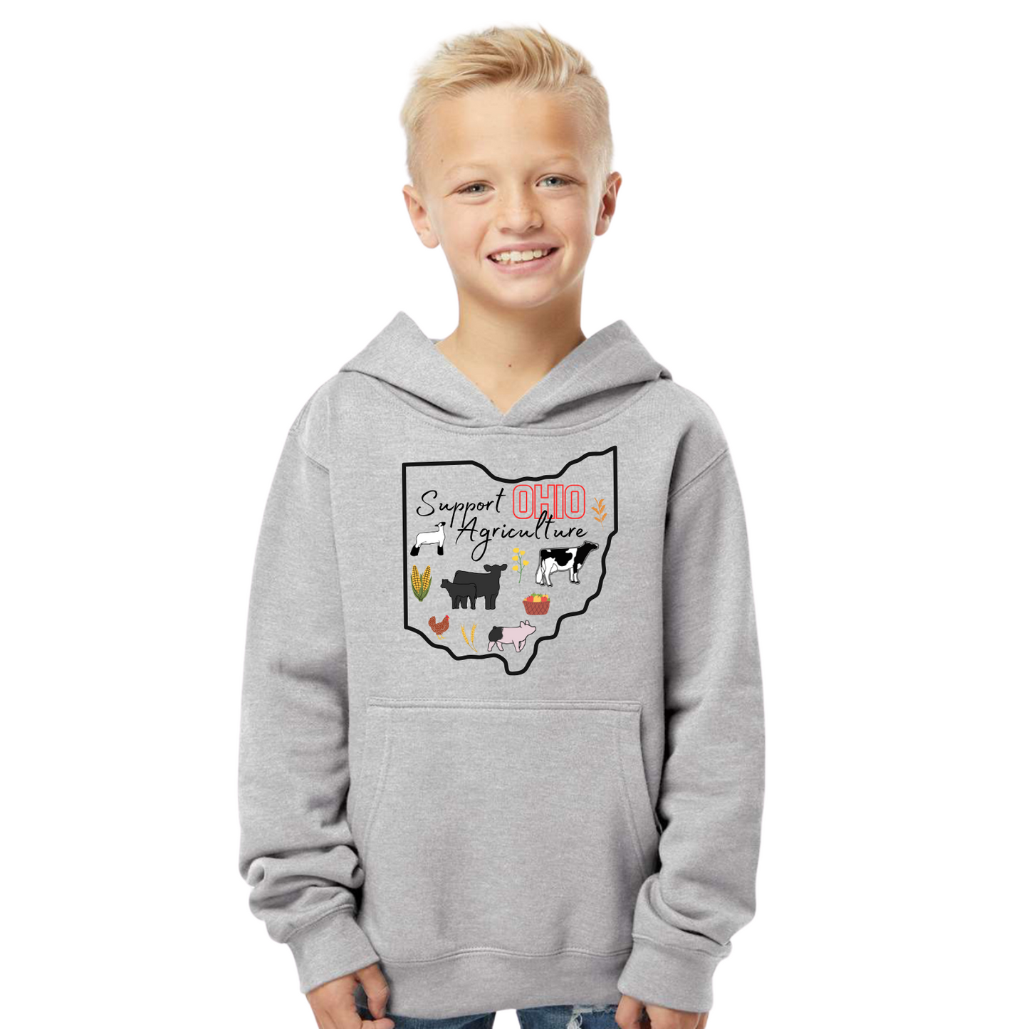 Support Ohio Agriculture | Toddler + Youth Hoodie