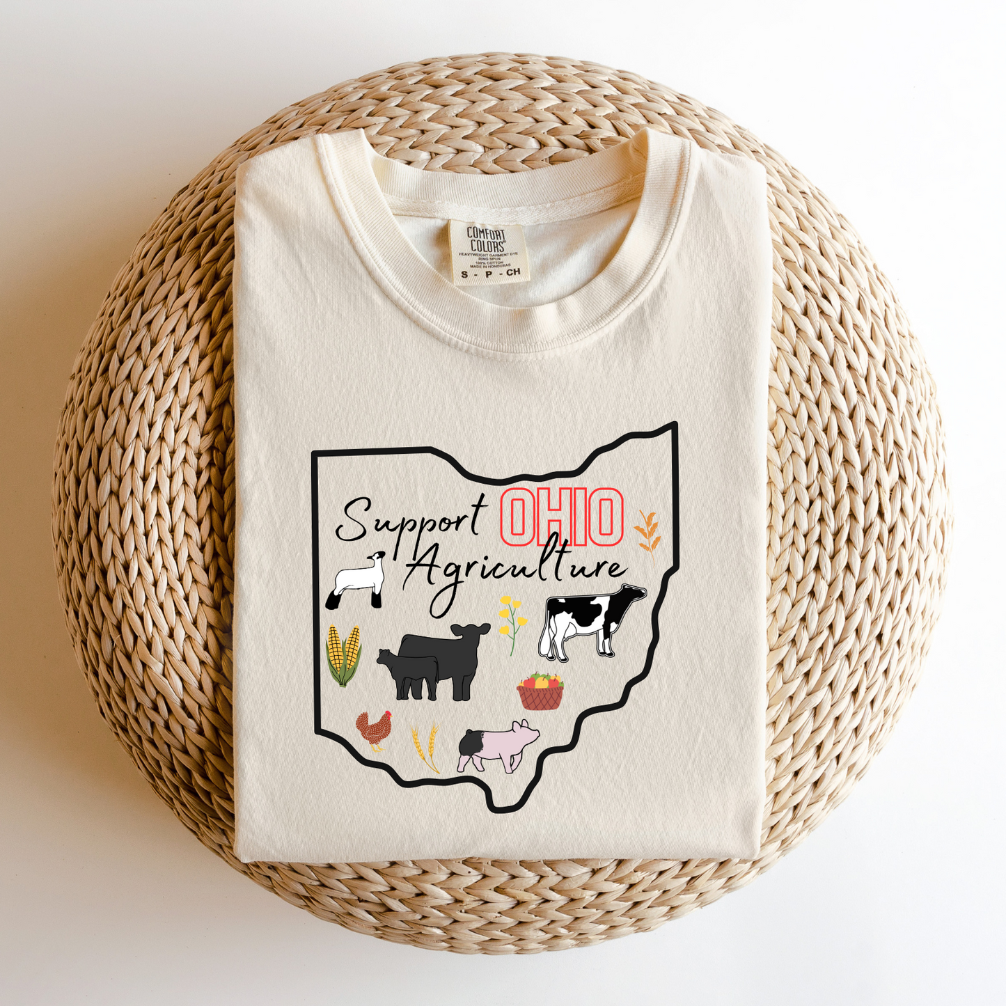 Support Ohio Agriculture | Adult Tee (Long or Short Sleeve)
