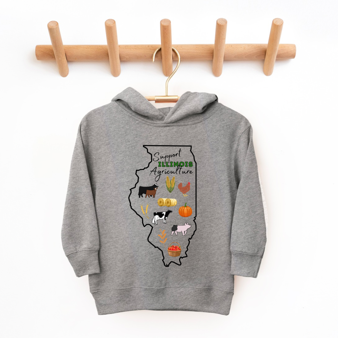 Support Illinois Agriculture | Toddler + Youth Hoodie