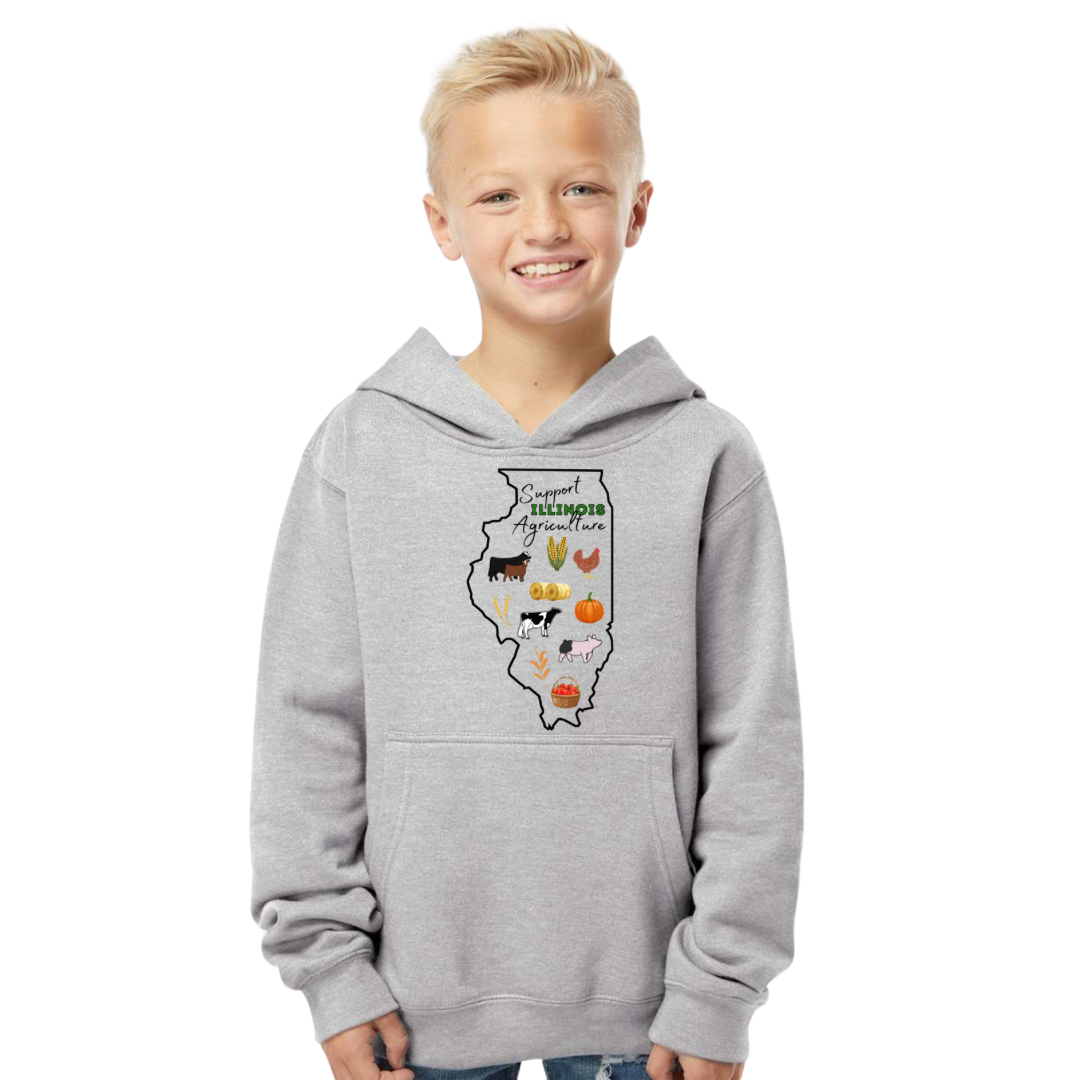 Support Illinois Agriculture | Toddler + Youth Hoodie