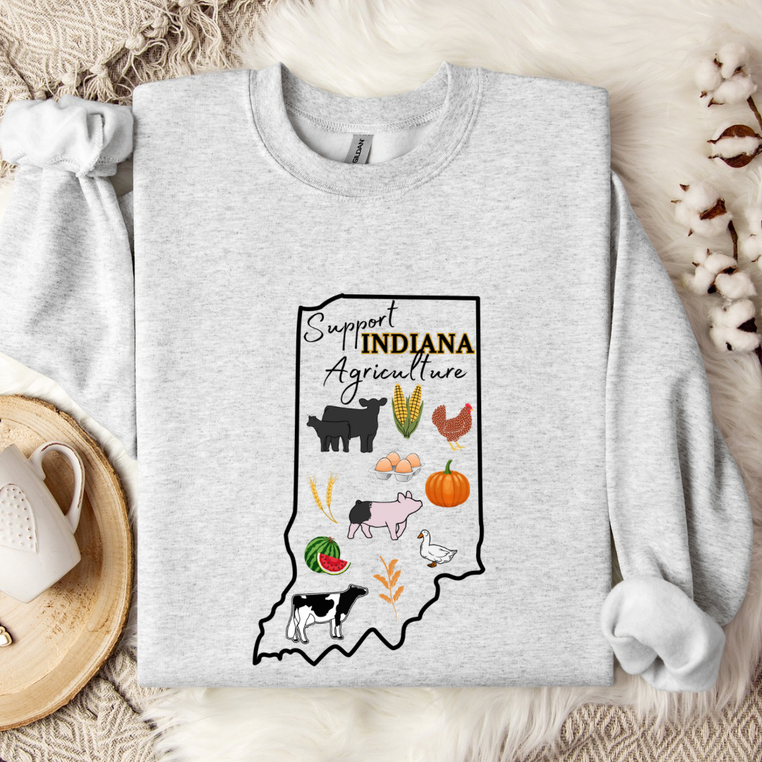 Support Indiana Agriculture | Adult Crewneck
