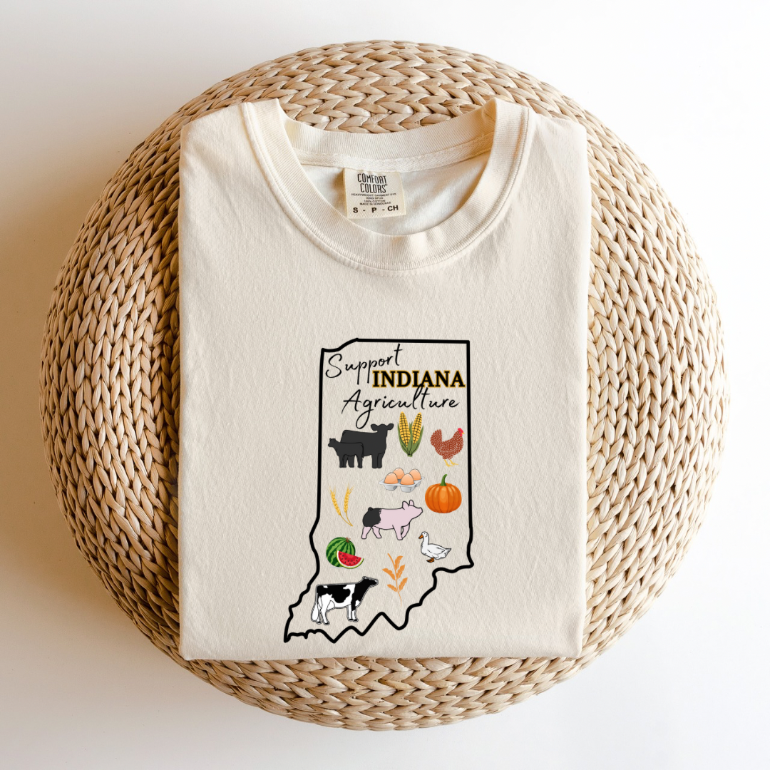Support Indiana Agriculture | Adult Tee (Long or Short Sleeve)