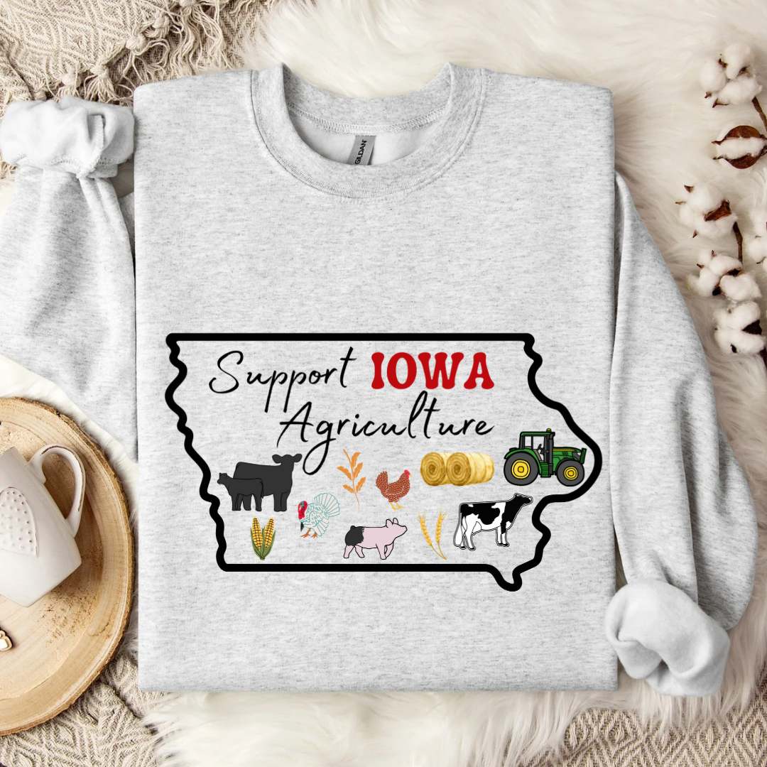 Support Iowa Agriculture | Adult Crewneck