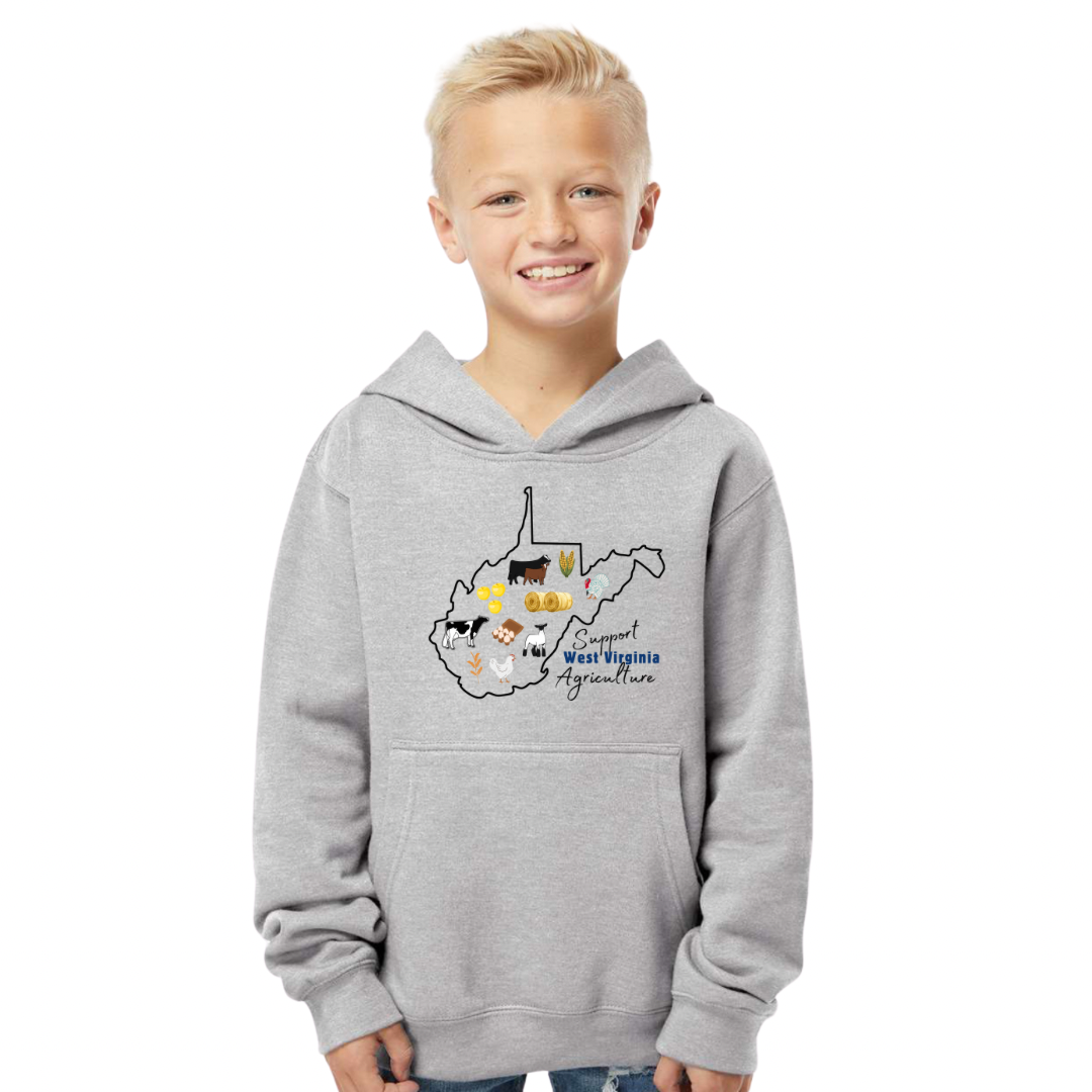 Support West Virginia Agriculture | Toddler + Youth Hoodie