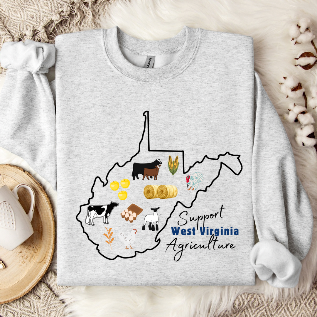 Support West Virginia Agriculture | Adult Crewneck