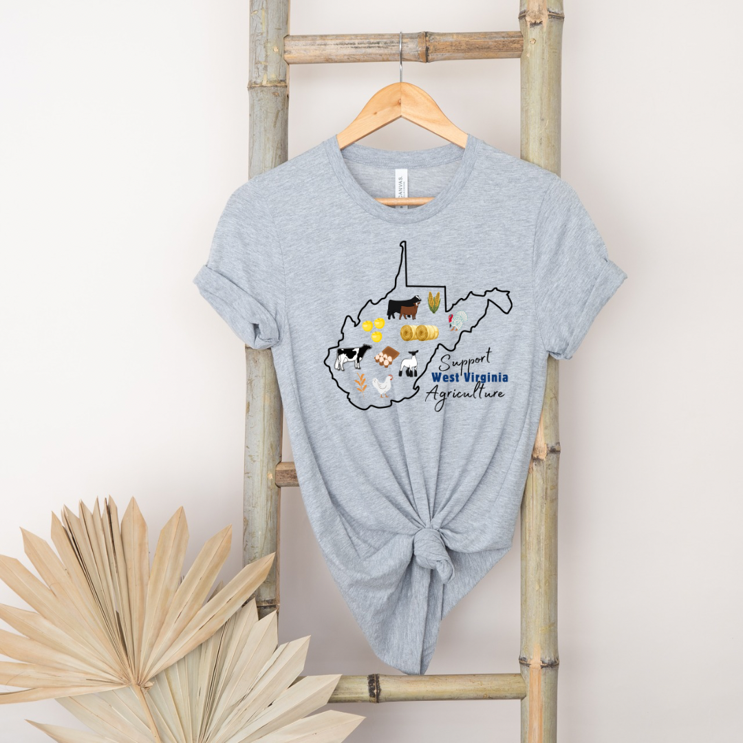 Support West Virginia Agriculture | Adult Tee (Long or Short Sleeve)