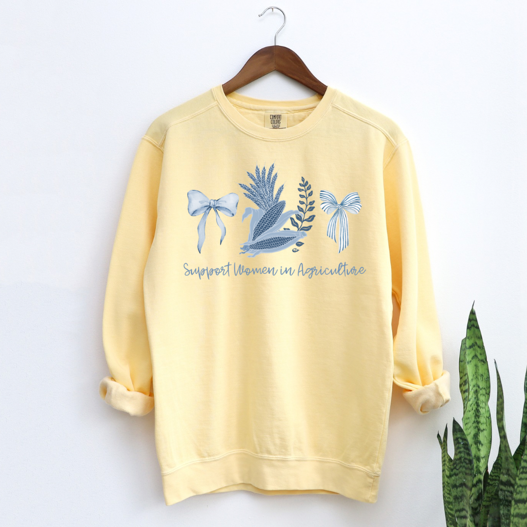 Support Women in Agriculture {Crops} | Adult Crewneck Pullover