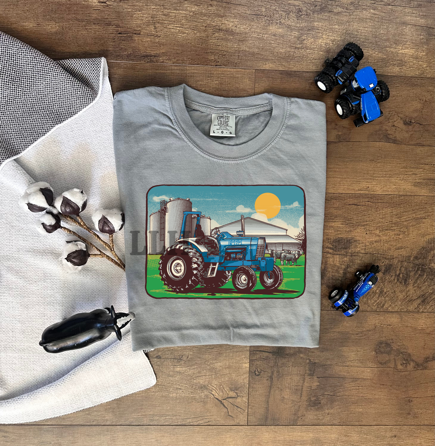 Vintage Blue Tractor | Adult Tee