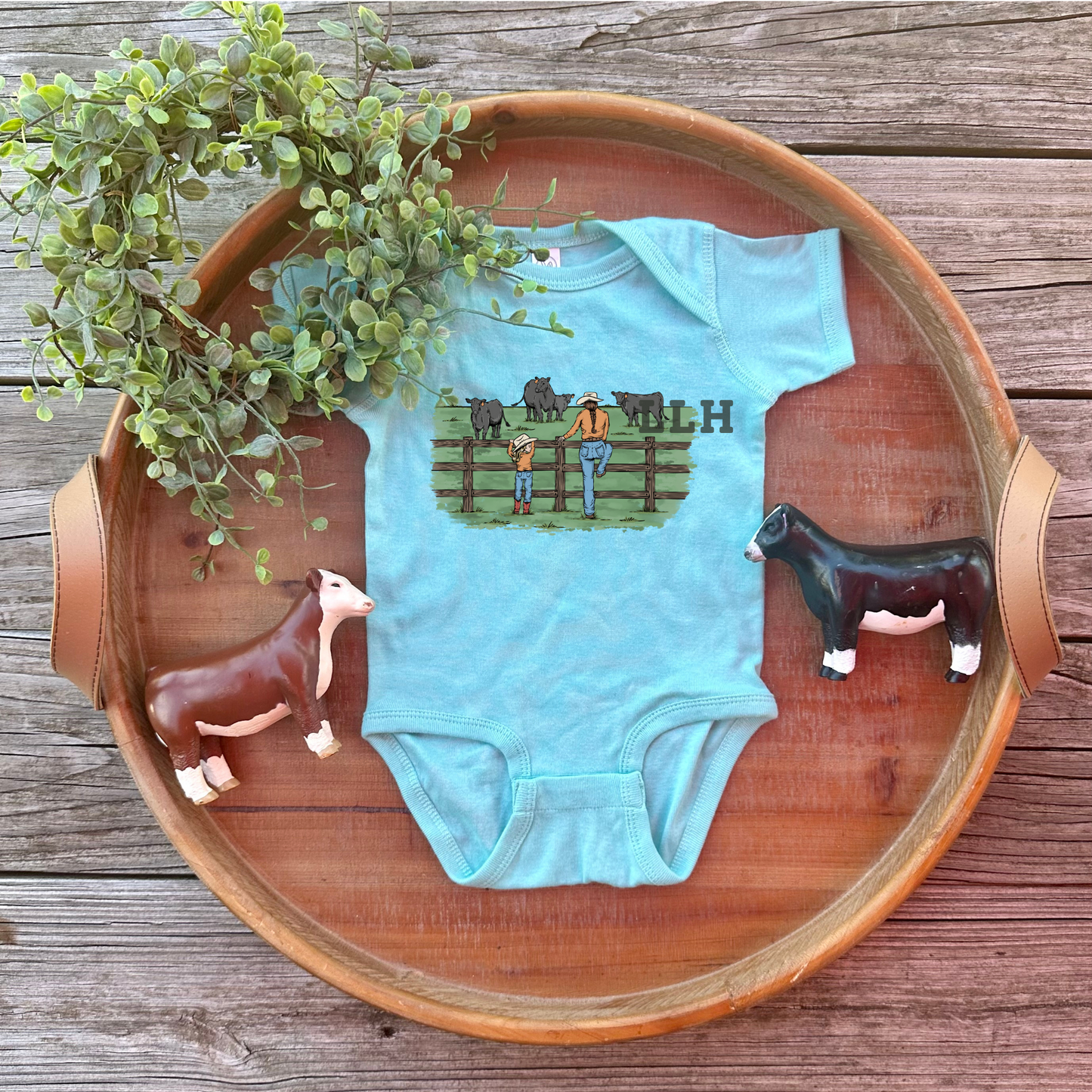 Mama + Me Pasture Checking | Infant, Toddler + Youth Tee
