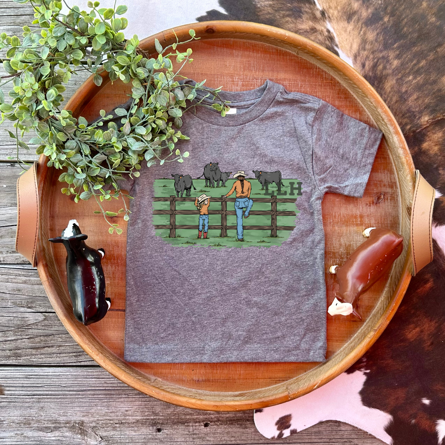 Mama + Me Pasture Checking | Infant, Toddler + Youth Tee