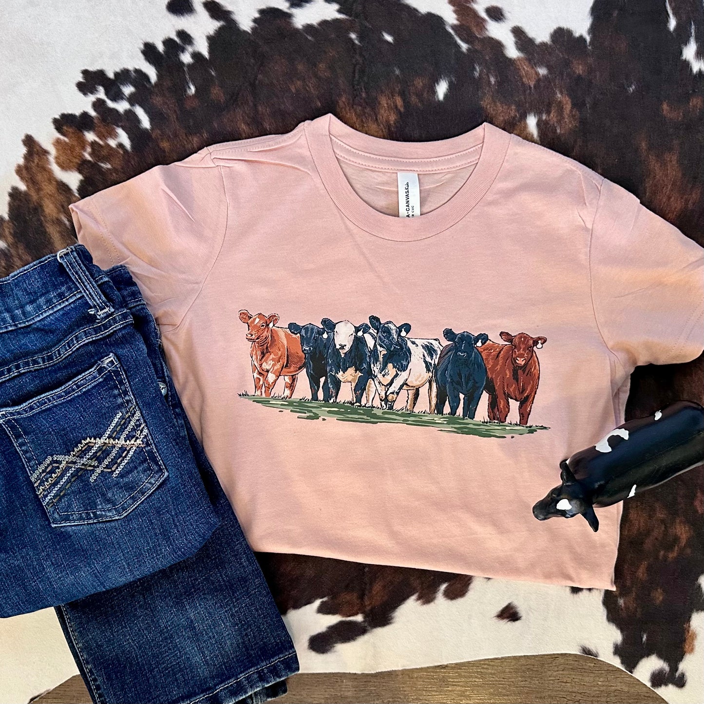 Spring Cattle Round Up | Bella Canvas Toddler + Youth Tee