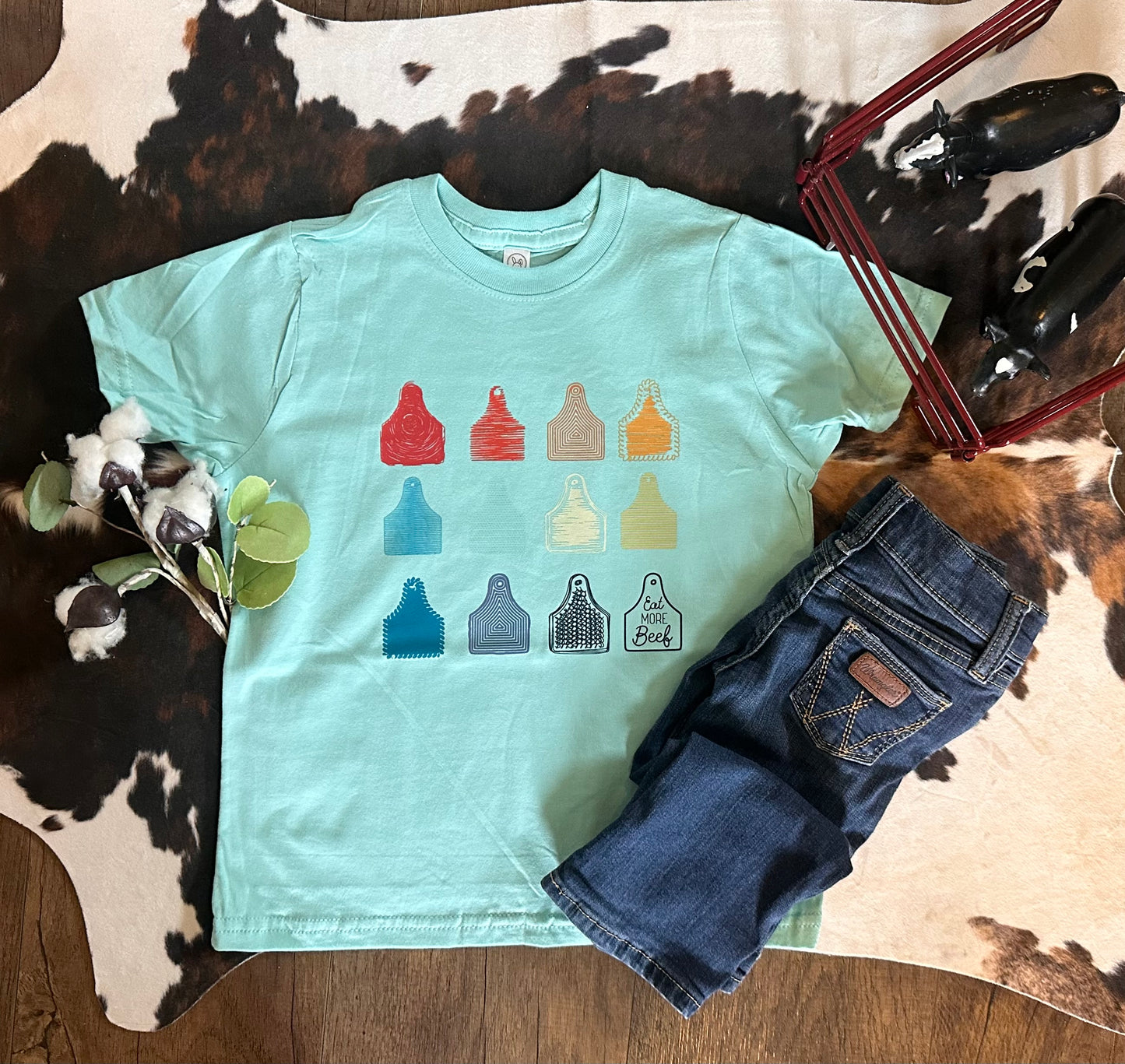 Beef Ear Tags | Toddler + Youth Tee