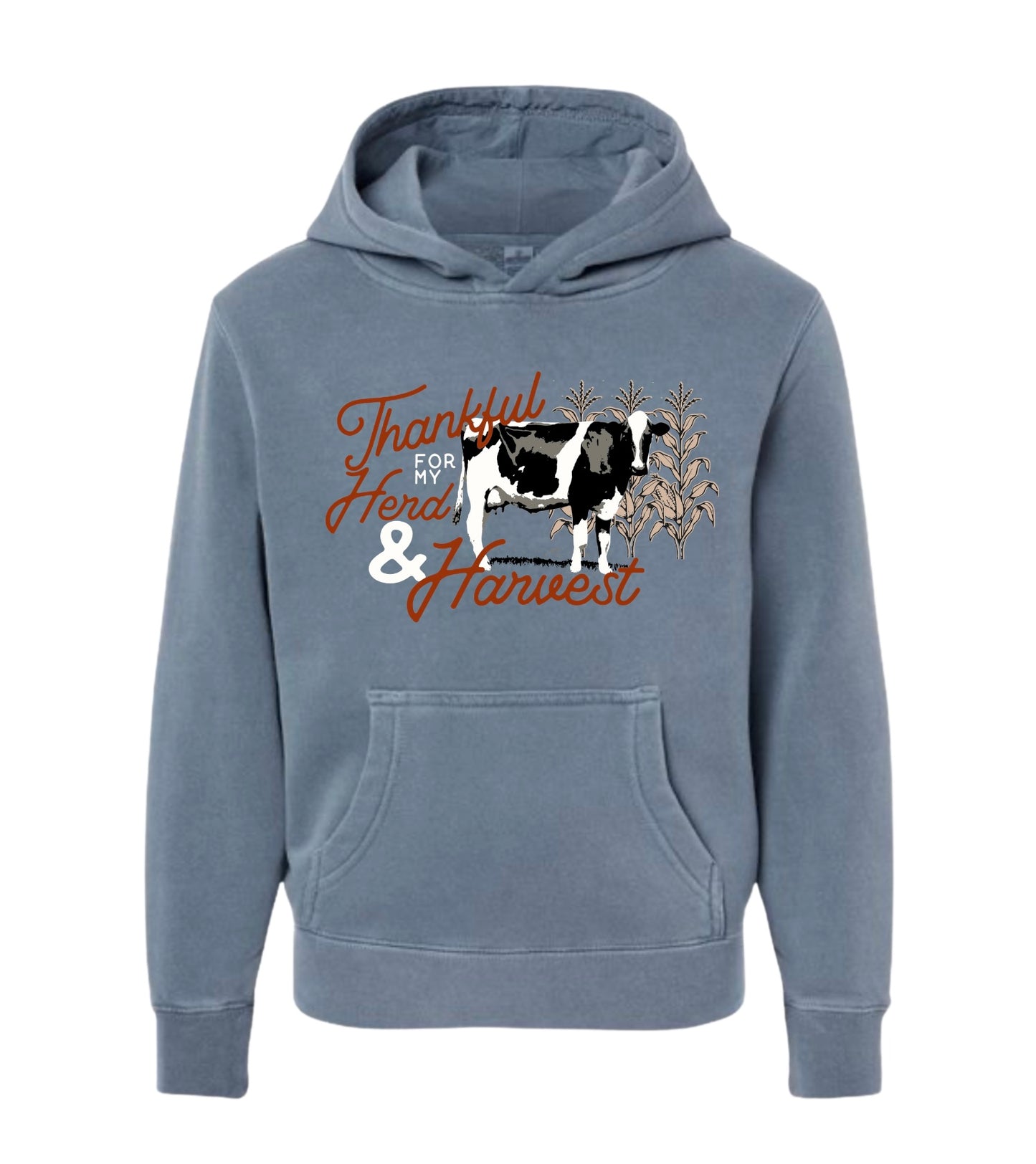 Thankful for my Dairy Herd & Harvest | Youth Hoodie {XS to Large}