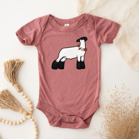 Fall Floral Show Lamb | Infant, Toddler + Youth Tee