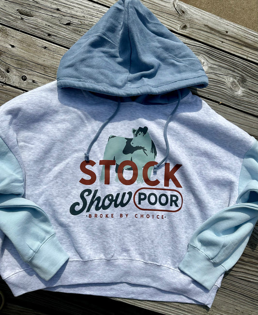 Stock Show Poor | Women’s Color Block ‘Cropped’ Hoodie