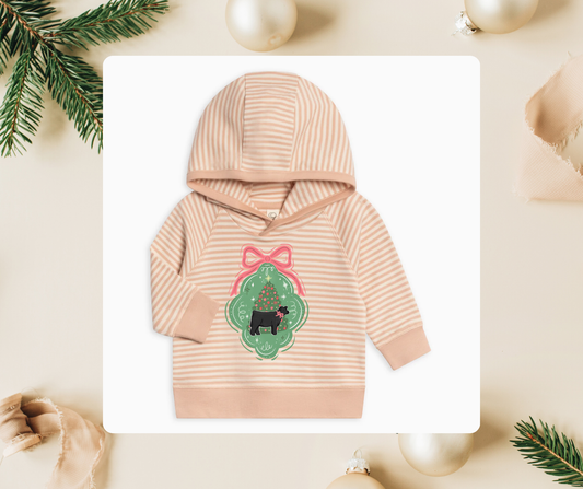 Wrapped up in a Bow, Show Steer  | Infant and Toddler Hoodie Pullover (18/24 month to 5/6T)