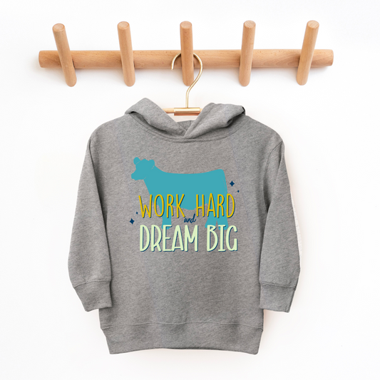 Work Hard + Dream Big Cattle | Youth Hoodie (with front pocket)