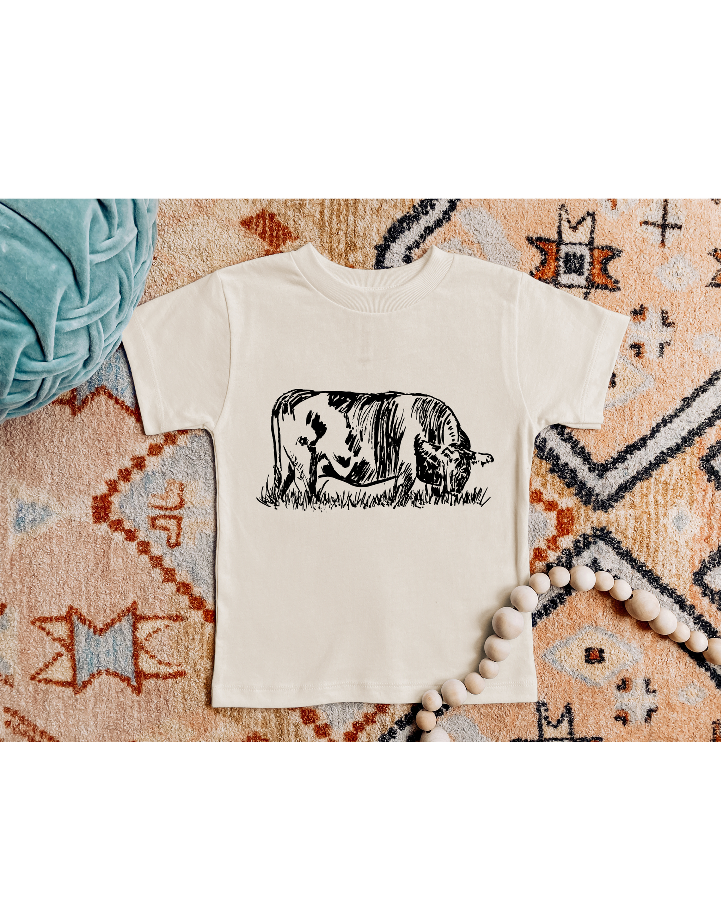 Vintage Cattle Sketch | Toddler + Youth Tee