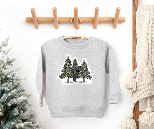Winter Wonderland Cattle | Youth Crewneck