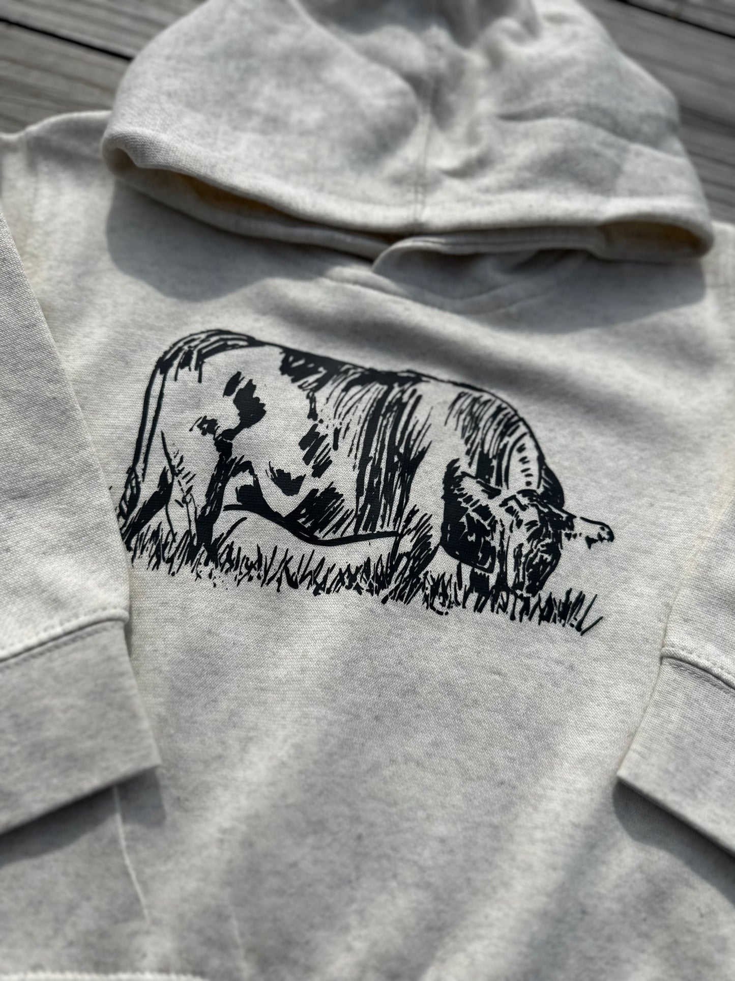 Vintage Cattle Sketch | Toddler Hoodie
