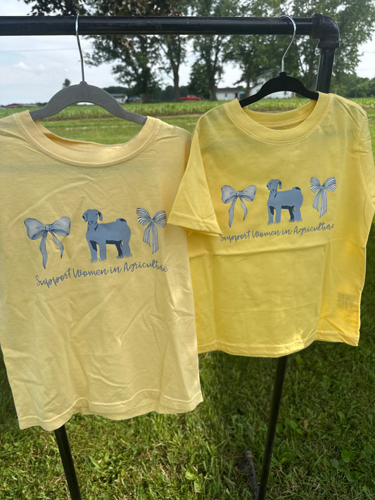 Support Women in AG {Goat} | Toddler + Youth Tee, Summer Yellow (2T to Medium)