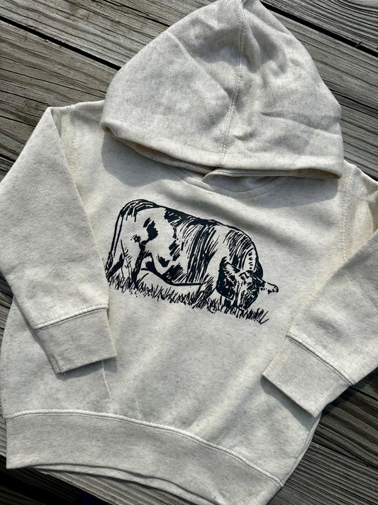 Vintage Cattle Sketch | Toddler Hoodie