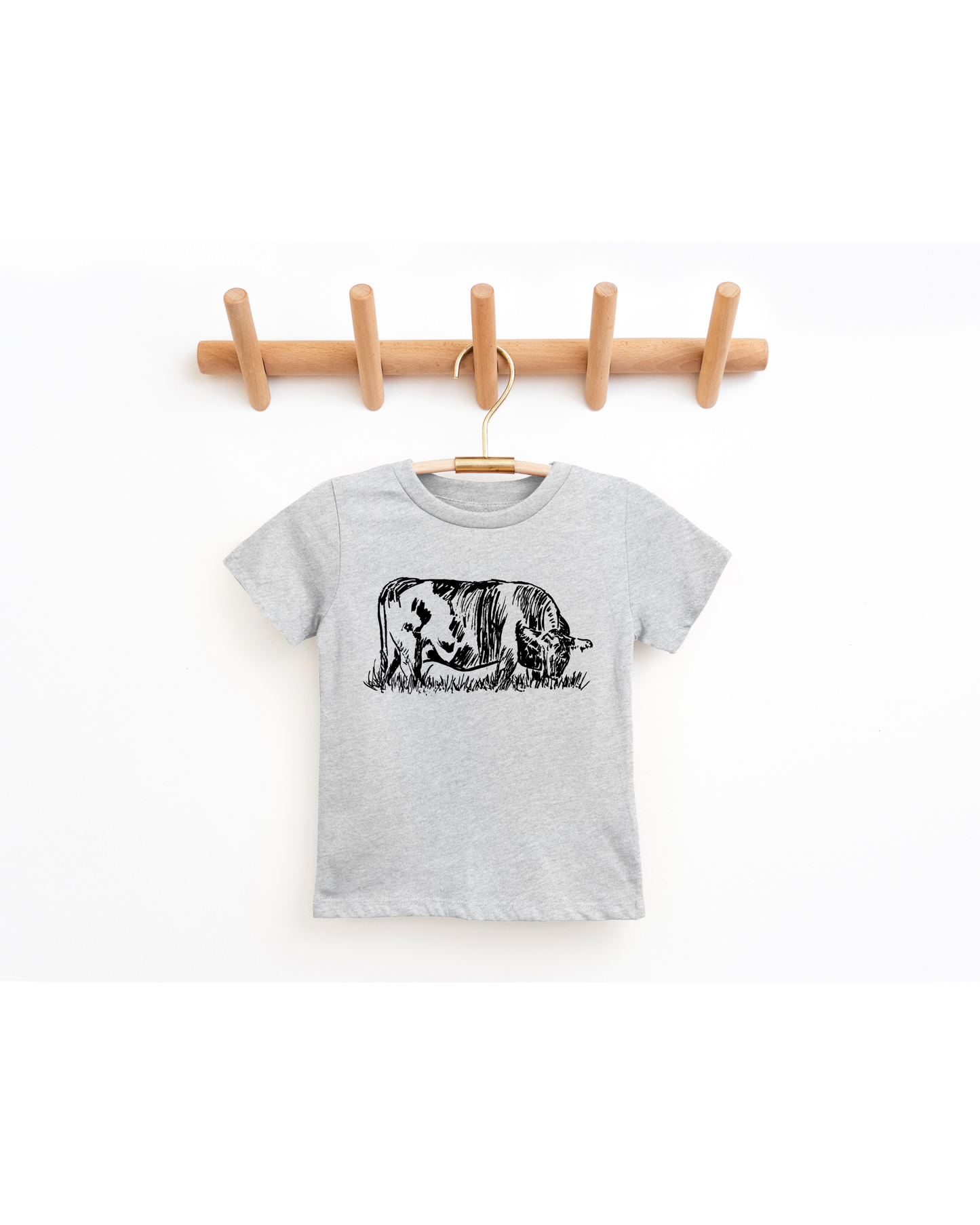 Vintage Cattle Sketch | Toddler + Youth Tee