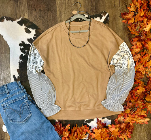 Addie Floral Patchwork Pullover