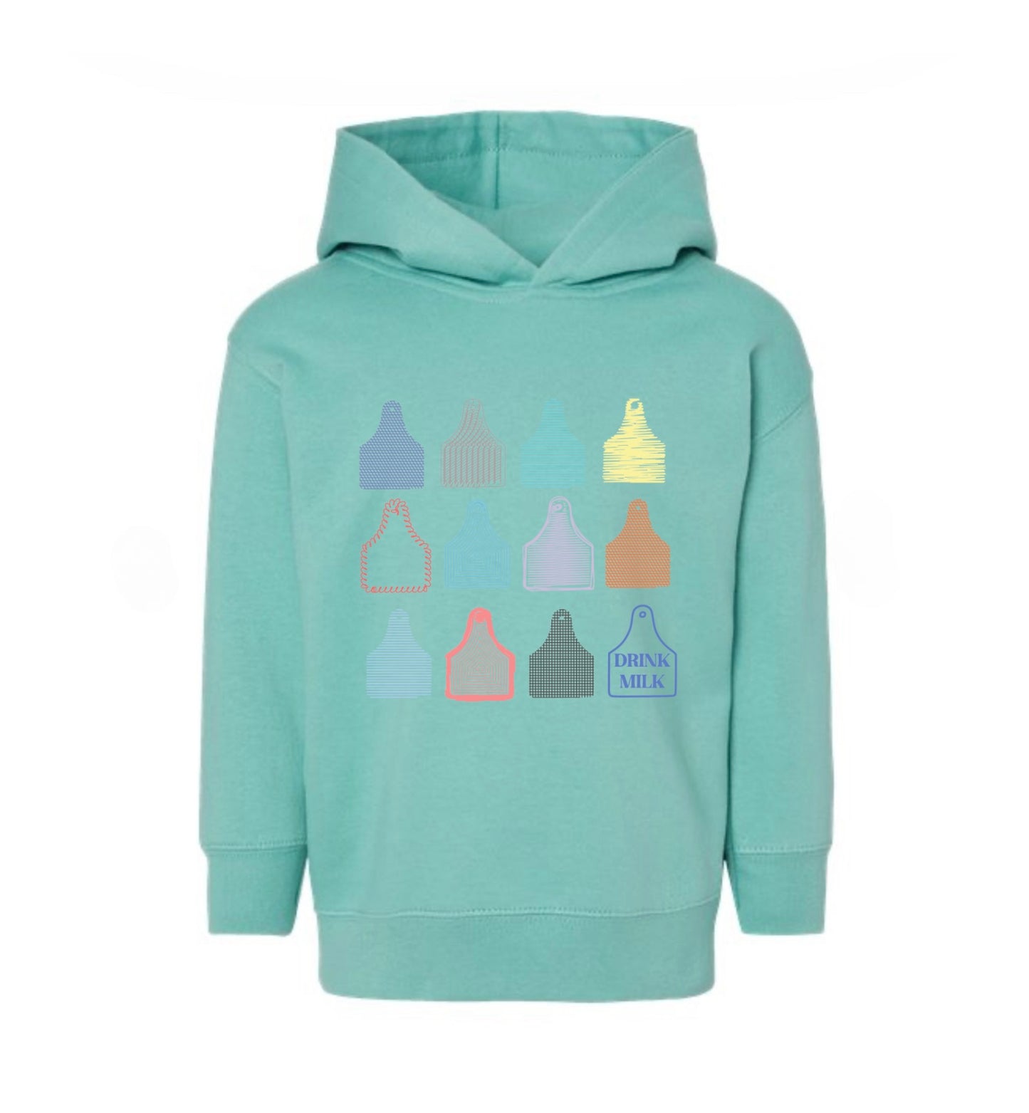 Drink Milk Ear Tags | Toddler + Youth Hoodie