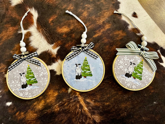 Show Lamb Christmas Ornament