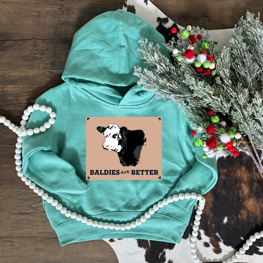 Baldies are Better | Toddler Hoodie, Saltwater