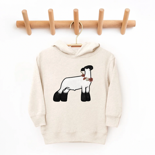 Fall Floral Show Lamb  | Toddler Hoodie