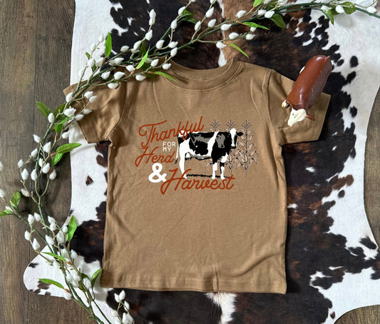Thankful for my Dairy Herd & Harvest  | Infant, Toddler + Youth Tee