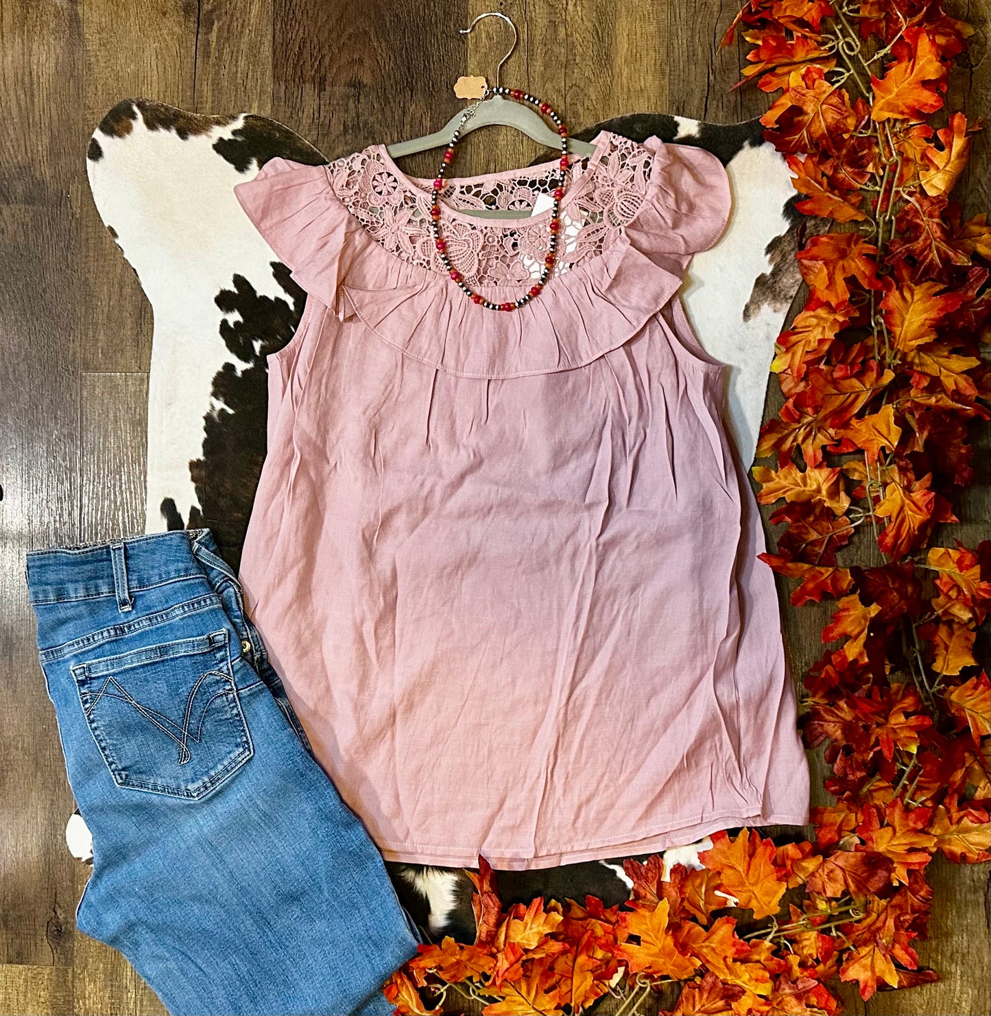 Elsie Crochet Ruffle Top