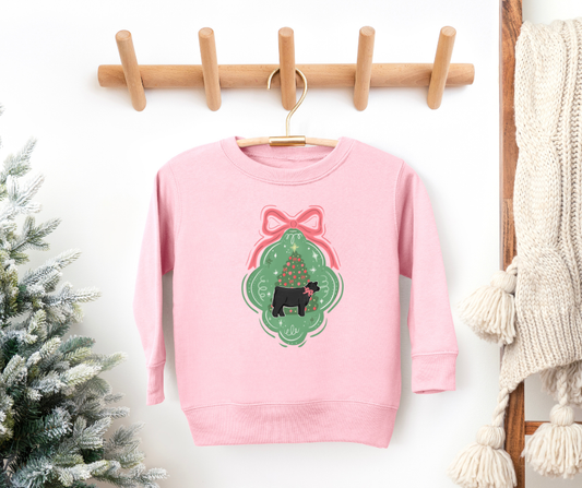 Wrapped Up in a Bow, Cattle | Youth X/S light pink crew