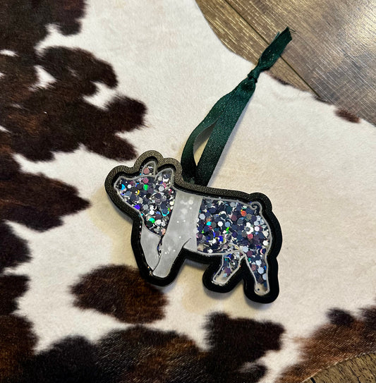 Glitter Shaker Christmas Ornament | Hampshire Pig