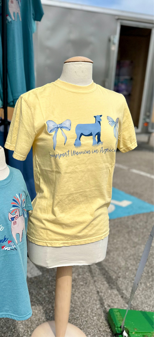 Support Women in AG {Sheep} | Adult Tee, Summer Yellow