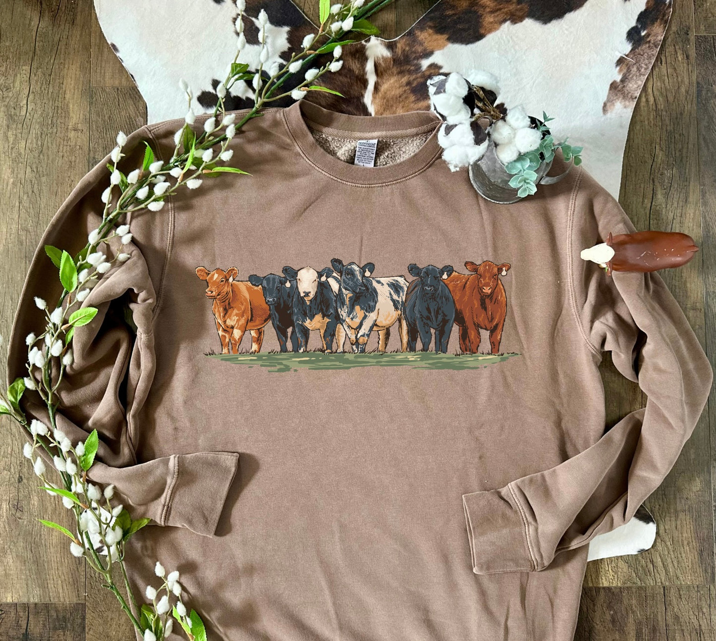 Cattle Round Up | Adult Crewneck Pullover